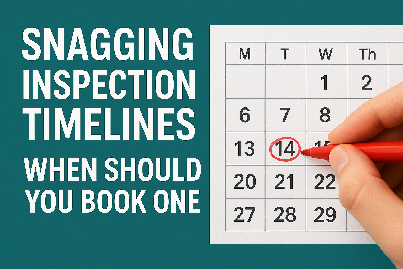 Snagging Inspection Timelines: When Should You Book One?